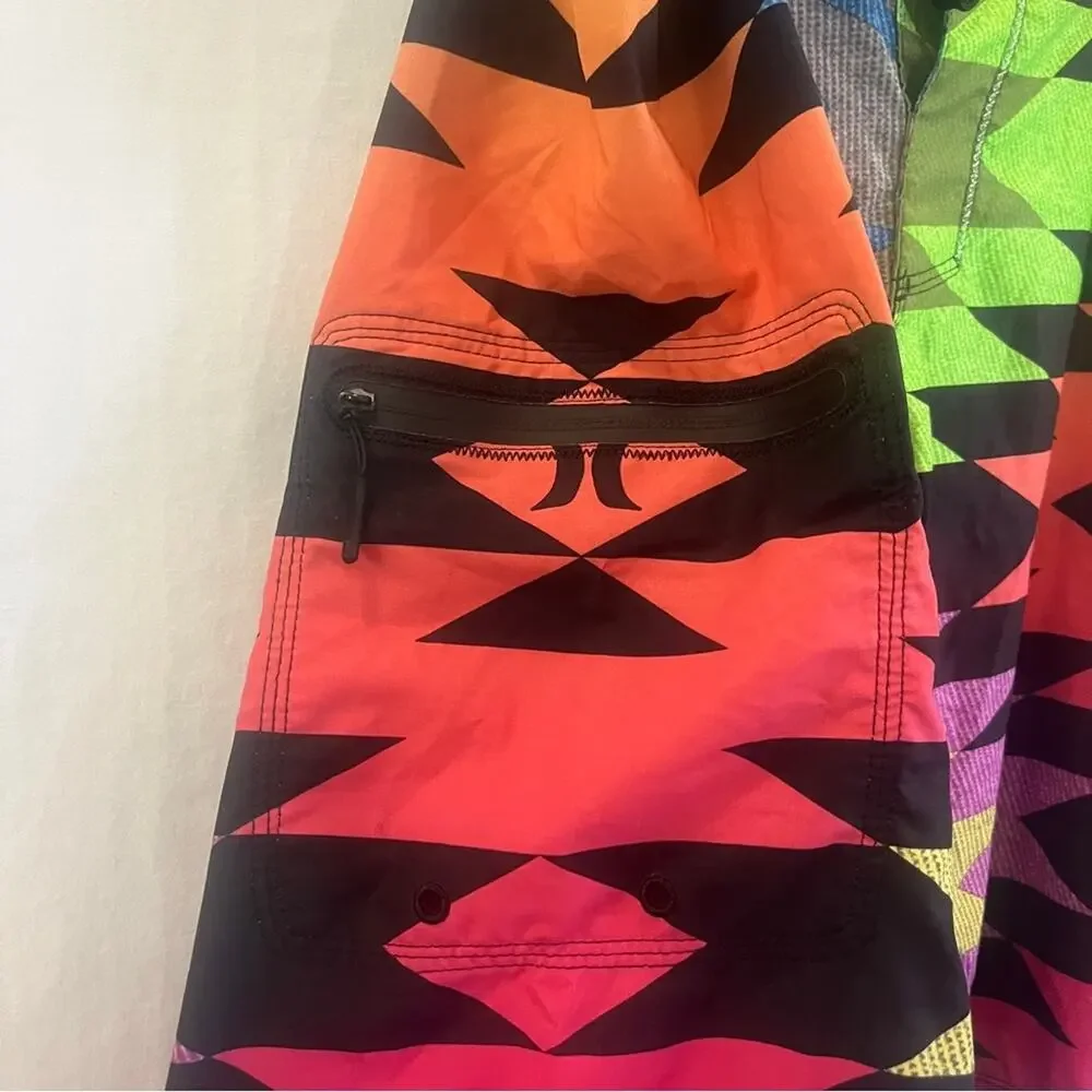 Hurley Phantom Boardshorts Mens 4 Way Stretch Vibrant Multicolor Geometric Swim